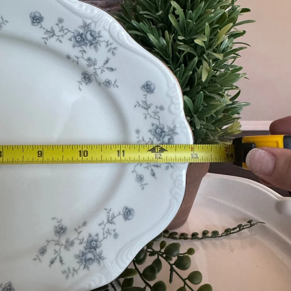 Johann Haviland Blue Garland Oval Serving Platter 13 Inch Bavaria  Fine China